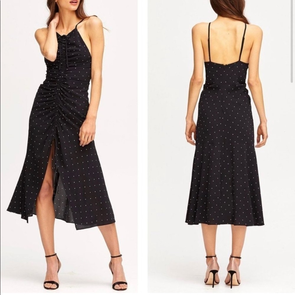 Alice McCall Dress NWT Oscar Black White Polka Dot Midi 2 New